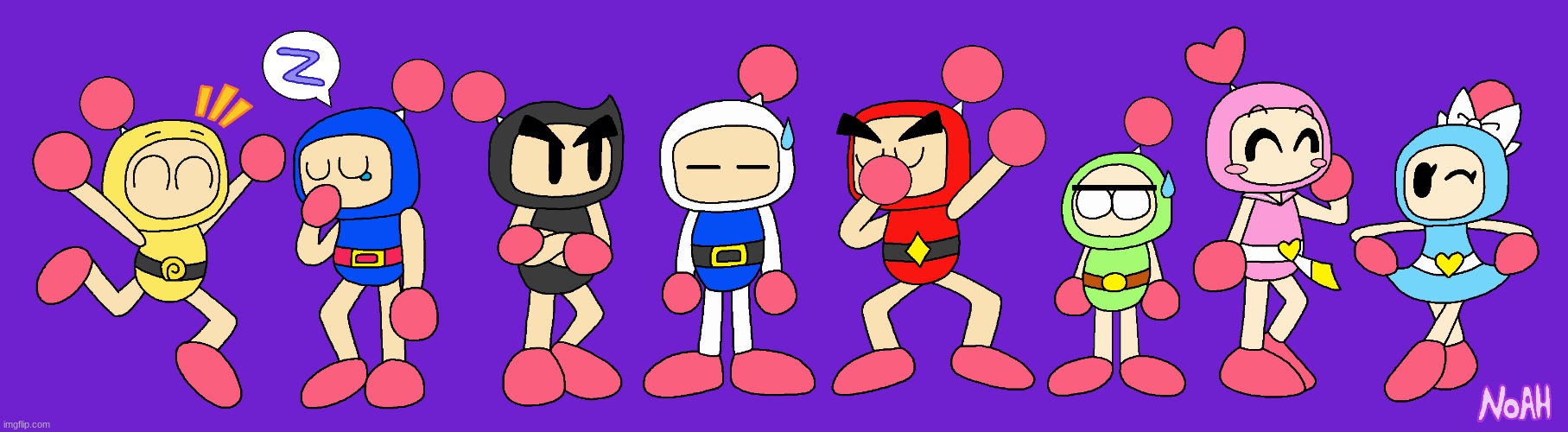 Just the Bomberman Bros (Art by TheDreamingJester) | made w/ Imgflip meme maker