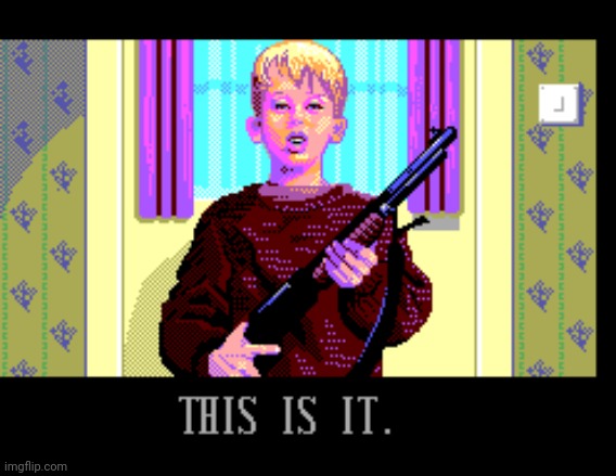 Kevin ready to kick ass! | image tagged in home alone gun | made w/ Imgflip meme maker