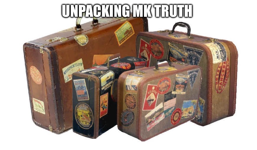 suitcase | UNPACKING MK TRUTH | image tagged in suitcase | made w/ Imgflip meme maker