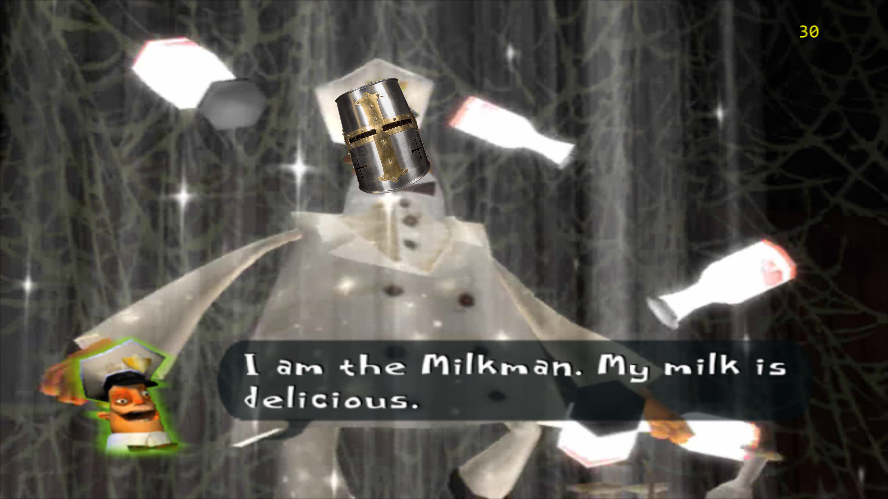 Milkman but he is a crusader Blank Meme Template