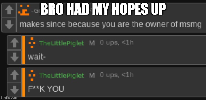 BRO HAD MY HOPES UP | made w/ Imgflip meme maker