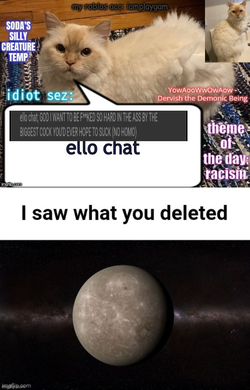 image tagged in mercury i saw what you deleted | made w/ Imgflip meme maker