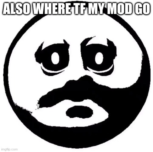 my face when | ALSO WHERE TF MY MOD GO | made w/ Imgflip meme maker