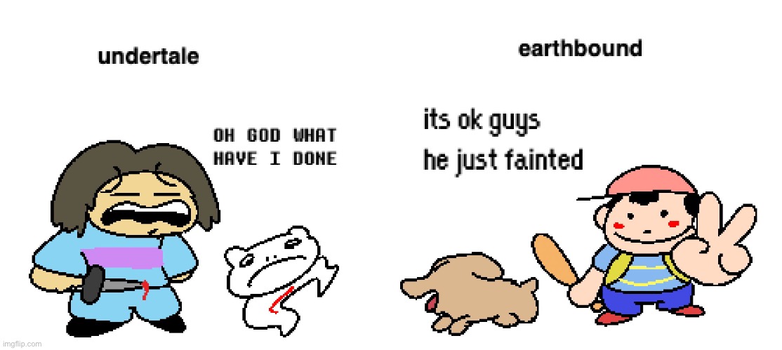 image tagged in earthbound,undertale | made w/ Imgflip meme maker