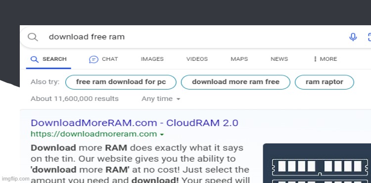 free ram | image tagged in discord speech bubble,free ram | made w/ Imgflip meme maker