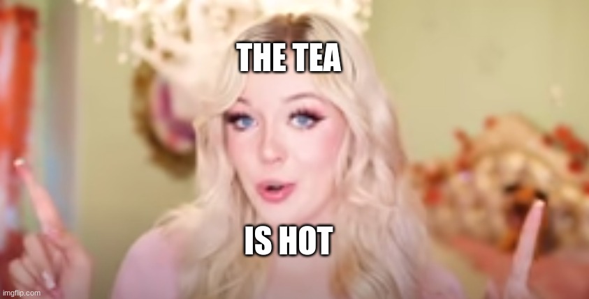Lyssy Noel youtuber | THE TEA; IS HOT | image tagged in lyssy noel,youtuber,the tea is hot | made w/ Imgflip meme maker