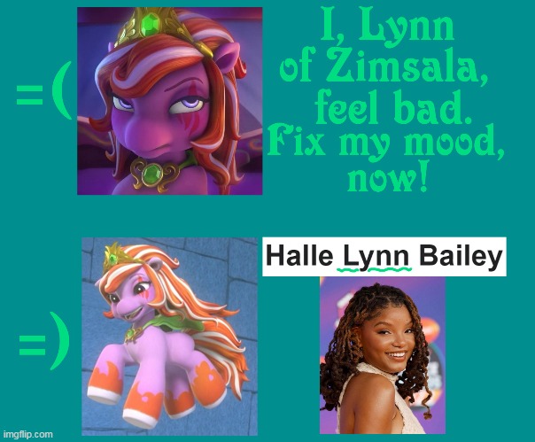 Basically, Filly Funtasia's Lynn appreciates Halle Bailey | image tagged in filly funtasia,actress,appreciation,names | made w/ Imgflip meme maker
