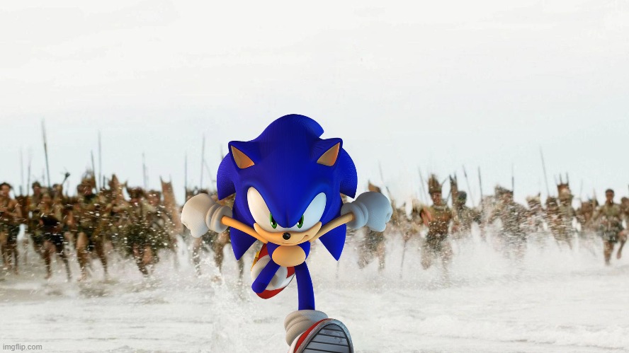 Gotta go fast | image tagged in sonic,sonic the hedgehog,jack sparrow being chased,pirates of the carribean,run,chase | made w/ Imgflip meme maker