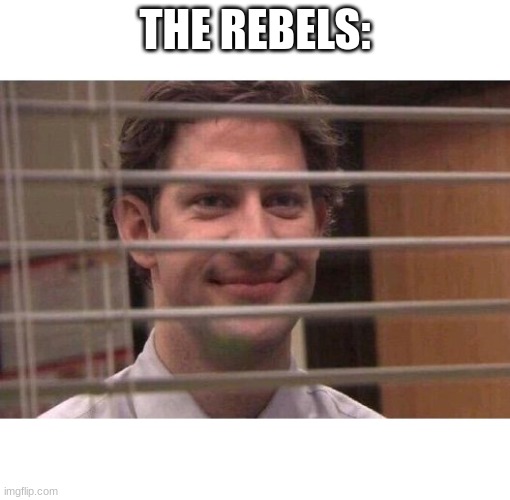 Jim Office Blinds | THE REBELS: | image tagged in jim office blinds | made w/ Imgflip meme maker