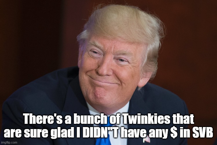 There's a bunch of Twinkies that are sure glad I DIDN"T have any $ in SVB | made w/ Imgflip meme maker