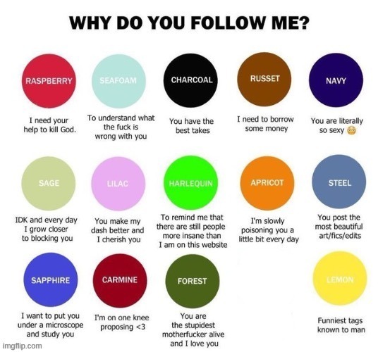 Why do you follow me | made w/ Imgflip meme maker