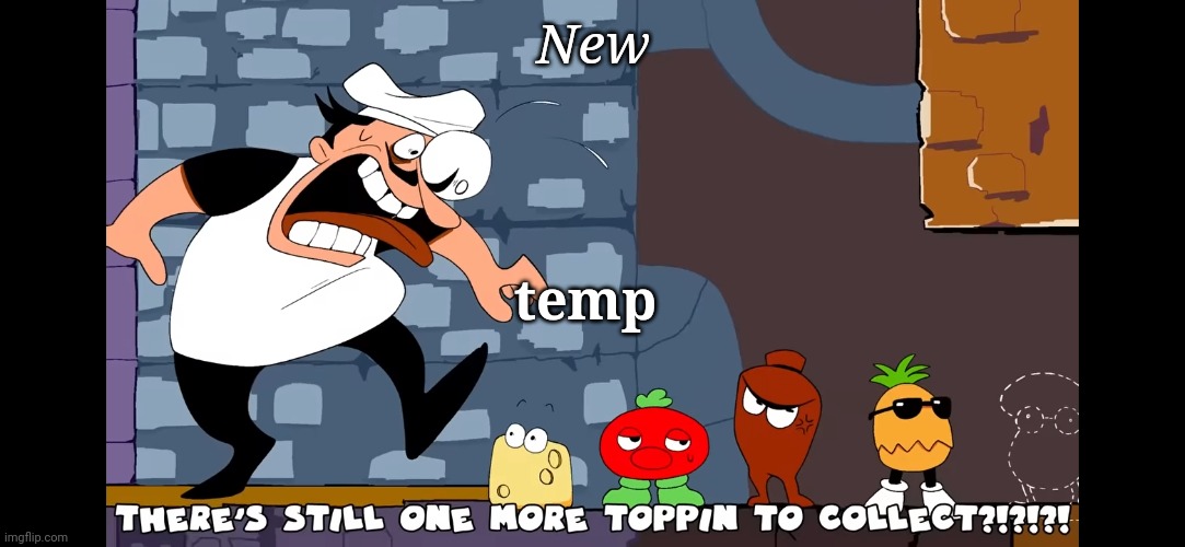 It's Pizza Time. | New; temp | image tagged in it's pizza time | made w/ Imgflip meme maker