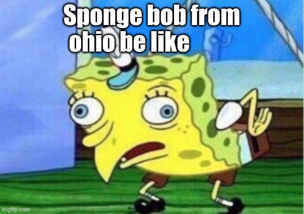 god | Sponge bob from ohio be like | image tagged in memes,mocking spongebob | made w/ Imgflip meme maker