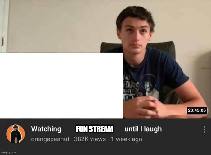 watching until i laugh | FUN STREAM | image tagged in watching until i laugh | made w/ Imgflip meme maker