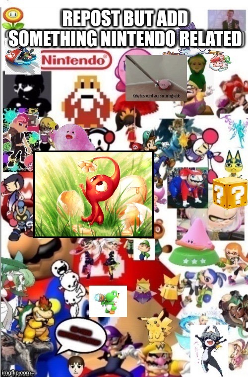 Yet This Red Pikmin | REPOST BUT ADD SOMETHING NINTENDO RELATED | image tagged in pikmin,deviantart,nintendo,repost,nintendo related | made w/ Imgflip meme maker