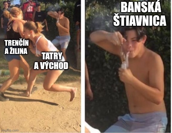 Dabbing Dude | BANSKÁ ŠTIAVNICA; TRENČÍN A ŽILINA; TATRY A VÝCHOD | image tagged in dabbing dude | made w/ Imgflip meme maker