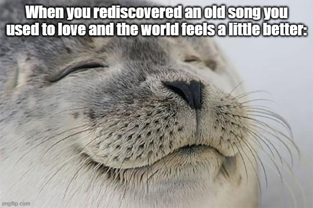 I rediscovered the song Karate by Babymetal and everything just felt better | When you rediscovered an old song you used to love and the world feels a little better: | image tagged in memes,satisfied seal,song | made w/ Imgflip meme maker