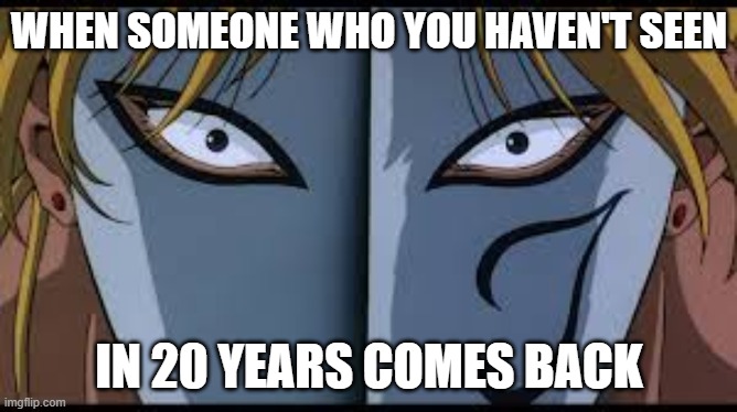 WHEN SOMEONE WHO YOU HAVEN'T SEEN; IN 20 YEARS COMES BACK | image tagged in street fighter | made w/ Imgflip meme maker
