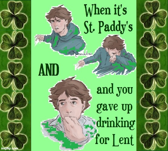 To Drink or Not to Drink? | image tagged in vince vance,memes,drinking,green beer,comics/cartoons,st patrick's day | made w/ Imgflip meme maker