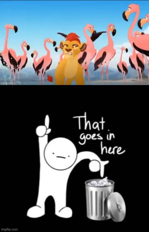 Look at the tags | image tagged in garbage,that goes in here,the lion guard,kion,is,dead | made w/ Imgflip meme maker