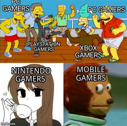 Gamers In A Nutshell | image tagged in gaming | made w/ Imgflip meme maker