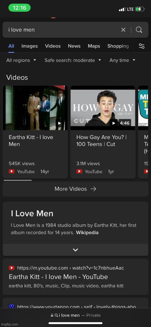 Did not realize there was a song called I love men | made w/ Imgflip meme maker
