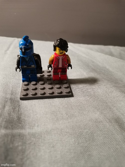 My 2 minifigures for my and my friend's fortnite creative map. what do you think? | image tagged in lego,fortnite | made w/ Imgflip meme maker