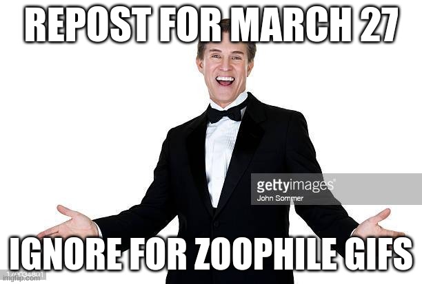 Comment for free pizza | REPOST FOR MARCH 27; IGNORE FOR ZOOPHILE GIFS | made w/ Imgflip meme maker