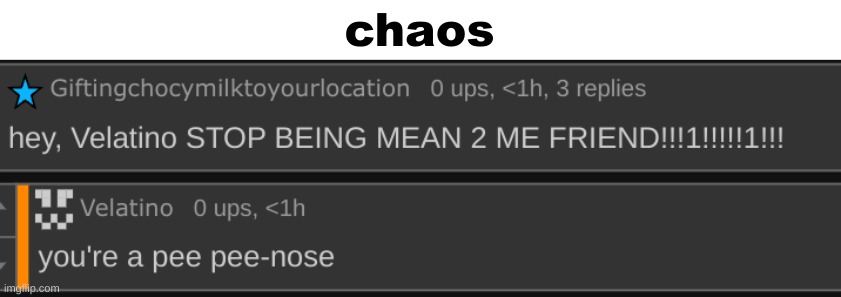 chaos | made w/ Imgflip meme maker