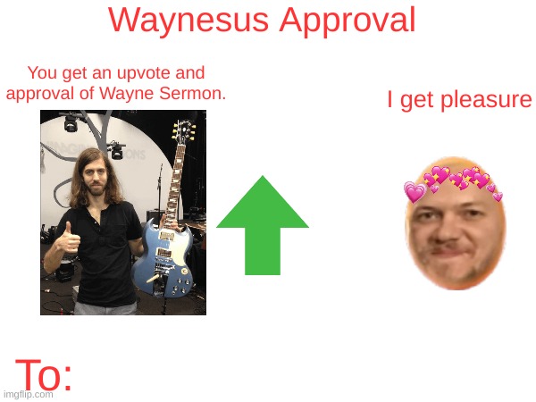 My Waynesus Approval Template | image tagged in firebreather-idiot's waynesus approval template,wayne sermon | made w/ Imgflip meme maker