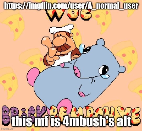one last smorjfnkdlmsxz | https://imgflip.com/user/A_normal_user; this mf is 4mbush's alt | image tagged in woe brick be upon ye | made w/ Imgflip meme maker