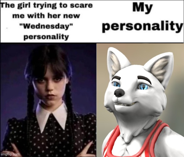 C-stripe SMIRK | image tagged in the girl trying to scare me with her new wednesday personality | made w/ Imgflip meme maker