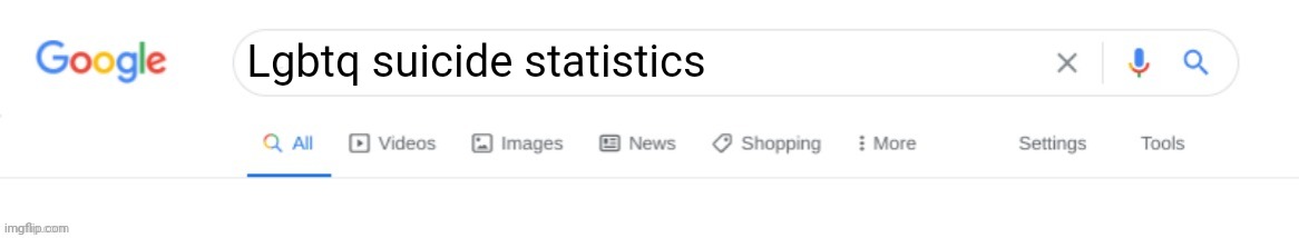 Empty Google Search | Lgbtq suicide statistics | image tagged in empty google search | made w/ Imgflip meme maker