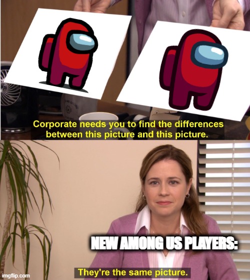 They're The Same Picture | NEW AMONG US PLAYERS: | image tagged in memes,they're the same picture | made w/ Imgflip meme maker