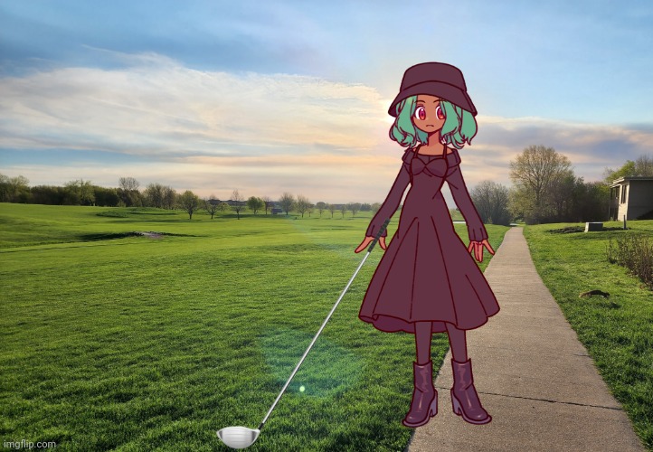 Inkmatas wants to go play golf | image tagged in strange ahh inkmatas hat | made w/ Imgflip meme maker