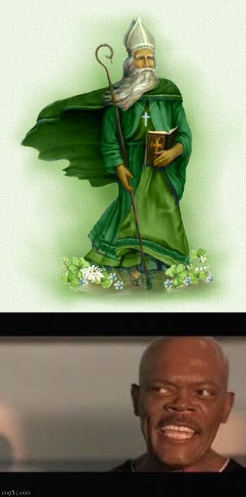 "Snakes on an Island," coming soon. | image tagged in st patrick,snakes on a plane,mythology,movie quotes | made w/ Imgflip meme maker