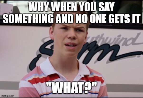 You Guys are Getting Paid | WHY WHEN YOU SAY SOMETHING AND NO ONE GETS IT; "WHAT?" | image tagged in you guys are getting paid | made w/ Imgflip meme maker