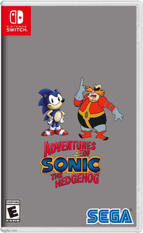 the adventures of sonic the hedgehog the video game | image tagged in nintendo switch,sega,the adventures of sonic the hedgehog,fake | made w/ Imgflip meme maker