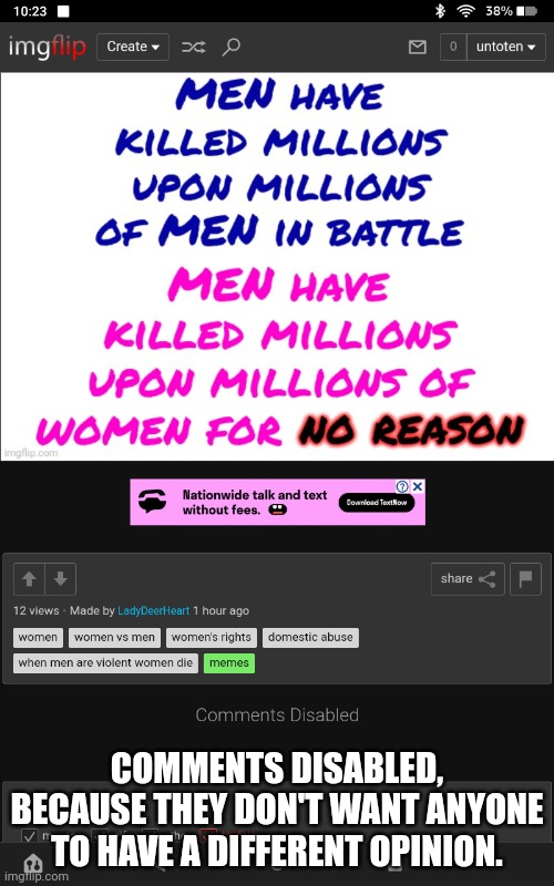 this kind of shit makes me mad | COMMENTS DISABLED, BECAUSE THEY DON'T WANT ANYONE TO HAVE A DIFFERENT OPINION. | image tagged in politics | made w/ Imgflip meme maker