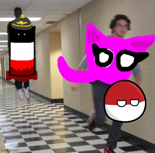 Reictangle chasing me andPolandball | image tagged in floating boy chasing running boy,countryballs | made w/ Imgflip meme maker