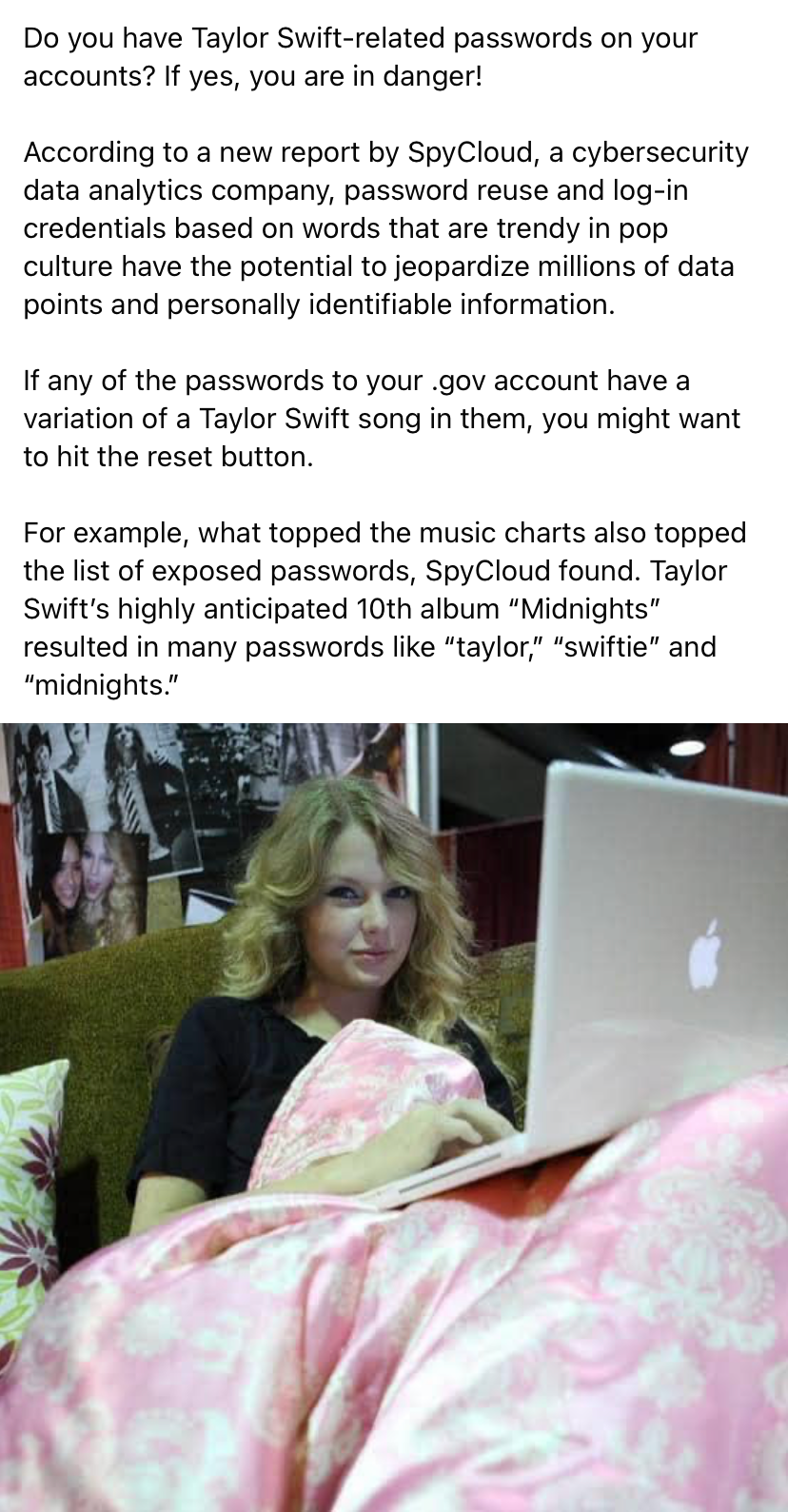 Taylor Swift passwords Blank Meme Template