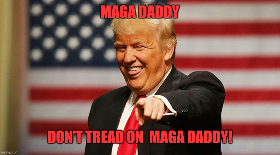 Trump Sucker | MAGA DADDY DON’T TREAD ON  MAGA DADDY! | image tagged in trump sucker | made w/ Imgflip meme maker