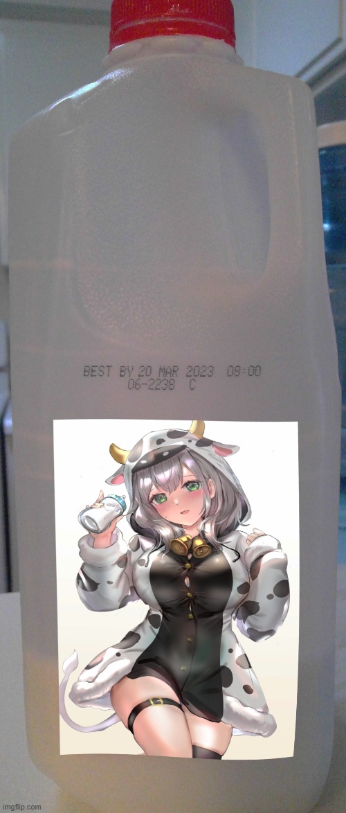 No reason the milk tastes good | image tagged in hololive,milk | made w/ Imgflip meme maker