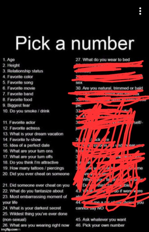 e | image tagged in pick a number | made w/ Imgflip meme maker