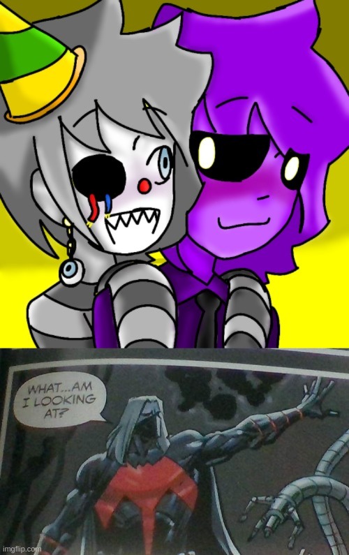 I swear, these gacha and fnaf shippers are on my last nerve | image tagged in what am i looking at,fnaf,weird,ships | made w/ Imgflip meme maker
