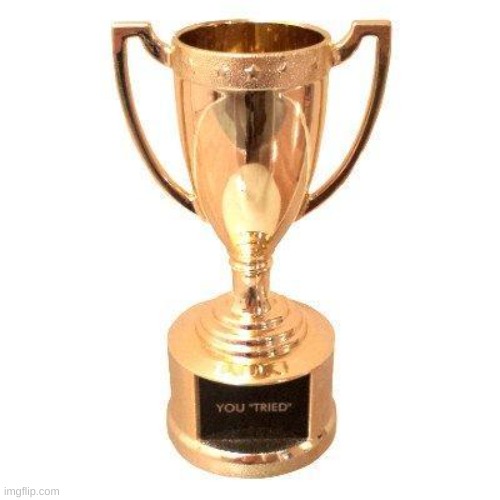 Participation trophy | image tagged in participation trophy | made w/ Imgflip meme maker