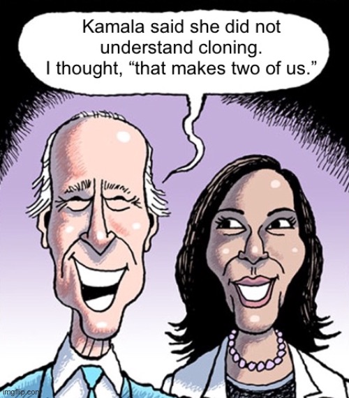 Understand cloning | image tagged in jo and kamala,understand cloning,that makes two of us | made w/ Imgflip meme maker