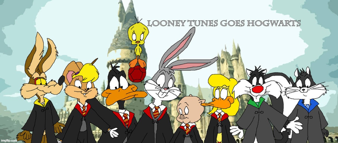 Its true that HP and Looney Tunes are both from WB | image tagged in looney tunes,harry potter,warner bros | made w/ Imgflip meme maker
