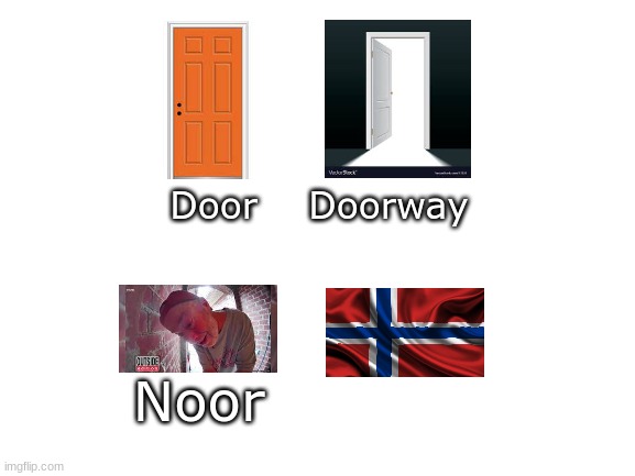 shitpost | Door    Doorway; Noor | made w/ Imgflip meme maker