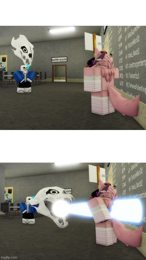 Sans kills furry | image tagged in sans kills furry | made w/ Imgflip meme maker